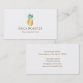 Ananas-Logo-elegantes schlichtes Visitenkarte (Vorne/Hinten)