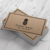 Ananas-Logo Minimalistisch Rustikale Kraft Visitenkarte