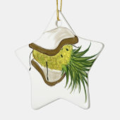 Ananas-Logo-Stern-Verzierung Keramik Ornament (Links)