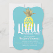 Ananas Luau Geburtstagsparty jeden Alters Einladung (Vorderseite)
