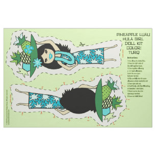 Ananas Luau Hawaiian Hula Girl Doll Kit - Turq Stoff