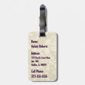 Ananas Luau Hawaiian Hula Girl Duo Hüllen Gepäckanhänger (Rückseite vertikal)