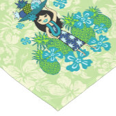 Ananas Luau Hawaiian Hula Girl Kurzer Tischläufer (Ecke)