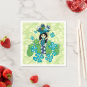 Ananas Luau Hawaiian Hula Girl Serviette (Beispiel)