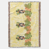 Ananas Luau Hawaiian Hula Girl Throw Blankets Decke (Vorderseite Vertikal)