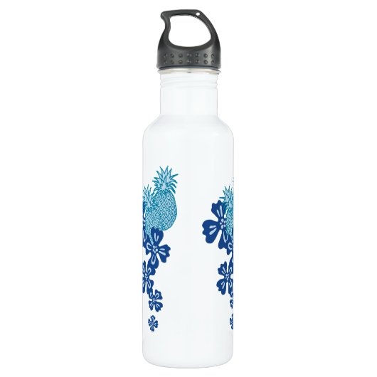 Ananas Luau Hawaiian Hula Girl Trinkflasche (Rückseite)