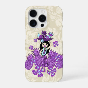 Ananas Luau Hawaiian Hula Mädchen Violett iPhone 16 Pro Hülle