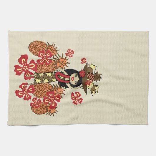 Ananas Luau Hawaiian Kitchtuch Geschirrtuch (Horizontal)