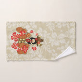 Ananas Luau hawaiische Hula Mädchen-Koordinate TAN Badhandtuch Set (Handtuch)