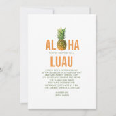 Ananas-Luau-Party Einladung (Vorderseite)