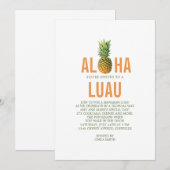 Ananas-Luau-Party Einladung (Vorne/Hinten)