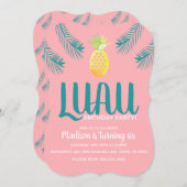 Ananas Luau Tropical Birthday Party Einladung (Vorne/Hinten)