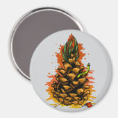 Ananas Magnet (Vorderseite/Rückseite)
