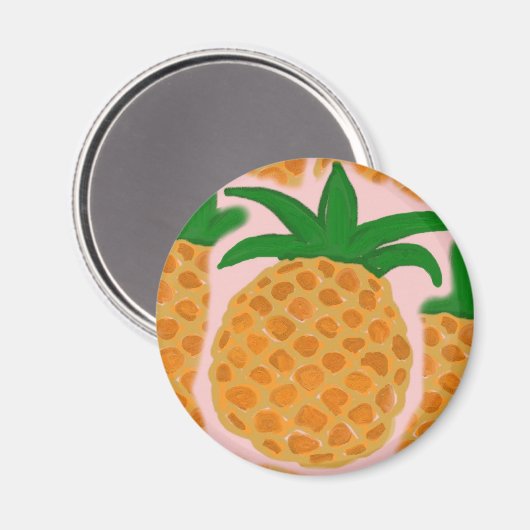 Ananas Magnet (Vorderseite/Rückseite)