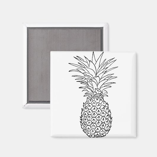 Ananas Magnet (Vorderseite/Rückseite)