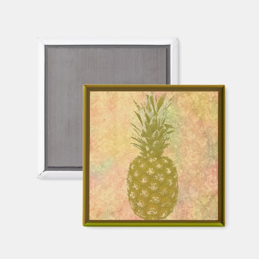 Ananas Magnet (Vorderseite/Rückseite)