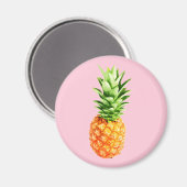 Ananas Magnet, rosa Version, Sommer Magnet (Vorderseite/Rückseite)