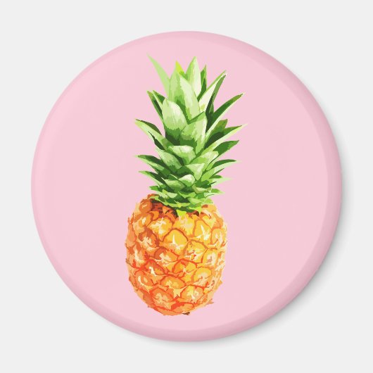 Ananas Magnet, rosa Version, Sommer Magnet (Vorne)