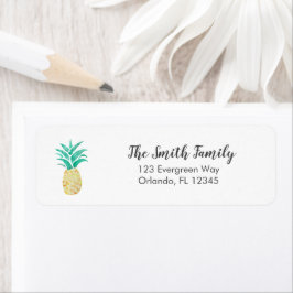 Ananas Malerei Fruit Art Address Label
