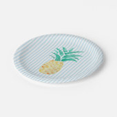 Ananas Malerei Luau Party Pappteller (Schrägansicht)