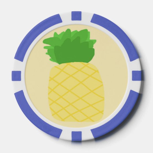 Ananas-Malerei Pokerchips (Vorderseite)