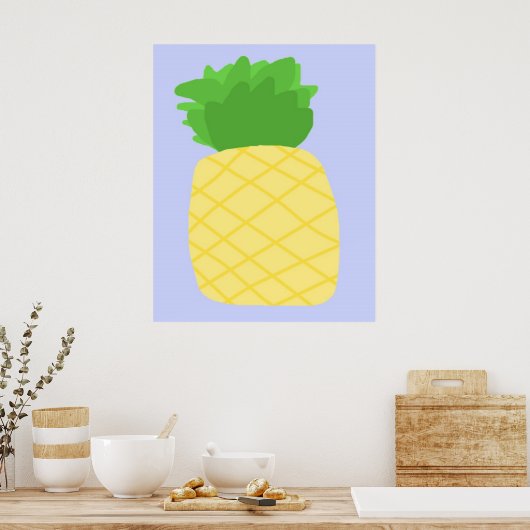 Ananas-Malerei Poster (Küche)