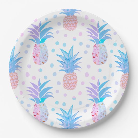 Ananas-Malerei tropische Napkins Pappteller (Vorderseite)