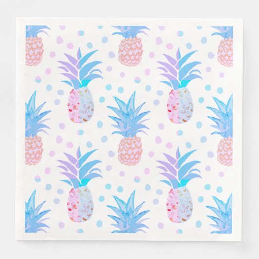 Ananas-Malerei tropische Napkins Serviette (Vorderseite)