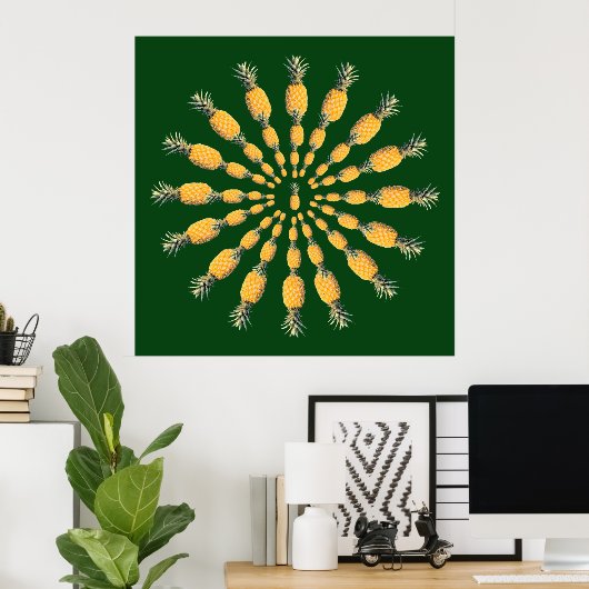 Ananas-Mandala Poster (Heimbüro)