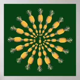 Ananas-Mandala Poster
