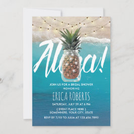 Ananas Mason Jar Aloha Beach Brautparty Einladung