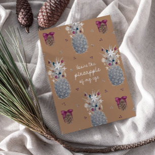 Ananas meines Auges, Zuckerpflaume Flat Feiertagskarte