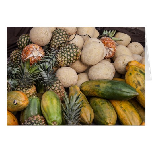 Ananas Melonen Bauer Markt Obstkarte (Vorderseite (Horizontal))