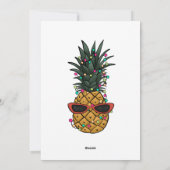 Ananas Merry Christmas Beach Foto Feiertagskarte (Rückseite)