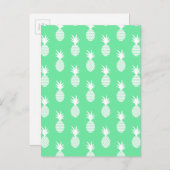 Ananas-Minzmuster 2 Postkarte (Vorne/Hinten)