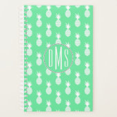 Ananas-Minzmuster | Monogramm Planer (Vorderseite)