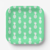 Ananas-Minzmuster Pappteller (Vorderseite)