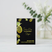 Ananas mit Aquarellfarbe Nährstofffrucht Visitenkarte (Stehend Vorderseite)