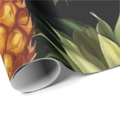 Ananas mit Aquarellfarbe Nahtloses Muster Geschenkpapier (Rolleneckpunkt)