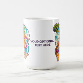 Ananas mit benutzerdefiniertem Text Kaffeetasse (Mittel)