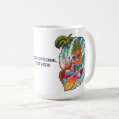 Ananas mit benutzerdefiniertem Text Kaffeetasse (VorderseiteRechts)