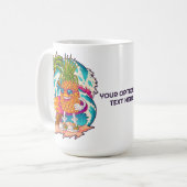 Ananas mit benutzerdefiniertem Text Kaffeetasse (Vorderseite Links)