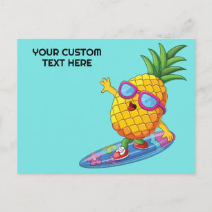 Ananas mit benutzerdefiniertem Text Postkarte