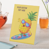 Ananas mit benutzerdefiniertem Text Sockelschild (In Situ)
