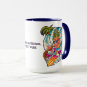 Ananas mit benutzerdefiniertem Text Tasse (VorderseiteRechts)