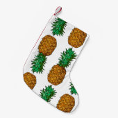 Ananas mit Blätter. Nahtloses Muster mit Tropen Kleiner Weihnachtsstrumpf (Vorderansicht (hängend))