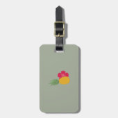 Ananas mit Blume Gepäckanhänger (Vorderseite vertikal)