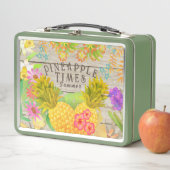 Ananas mit Blumen Metall Brotdose (Beispiel)