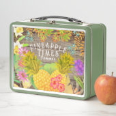 Ananas mit Blumen Metall Brotdose (Beispiel)