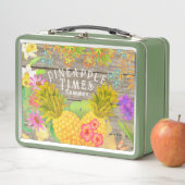 Ananas mit Blumen Metall Brotdose (Beispiel)